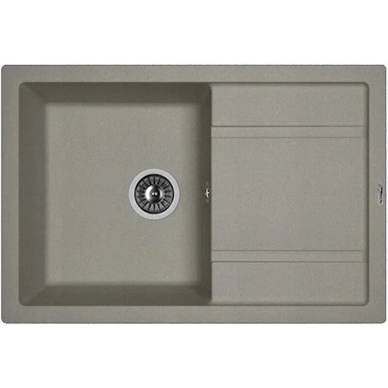 Изображение товара Кухонная мойка Florentina Липси из искусственного кварца серый шелк 76x51 см Изображение товара Кухонная мойка Florentina Липси из искусственного кварца серый шелк 76x51 см