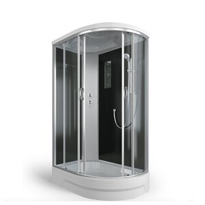 Изображение товара Душевая кабина Erlit Comfort ER351226L-C2-RUS/ER351226R-C2-RUS, 120 x 80 см, левая/правая, поддон средний, стекло тонированное, профиль сатин