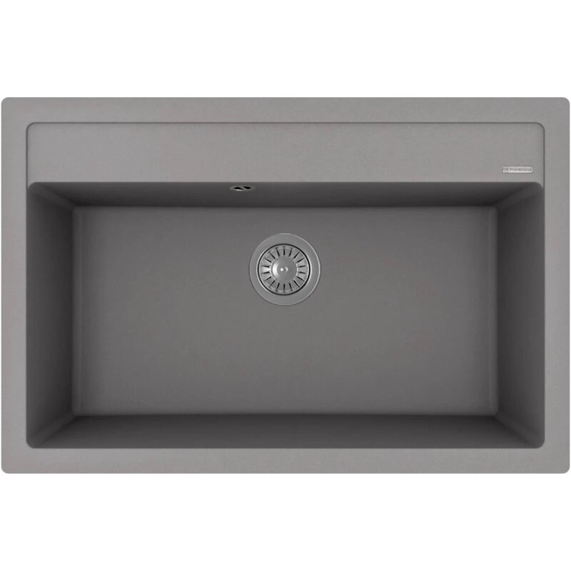 Изображение товара Кухонная мойка Florentina Липси из искусственного кварца 77x51 см матовая серый шелк Изображение товара Кухонная мойка Florentina Липси из искусственного кварца 77x51 см матовая серый шелк