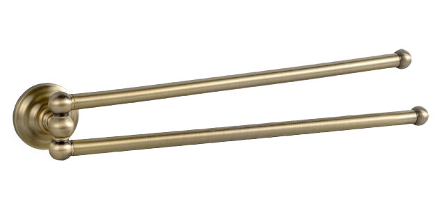 Изображение товара Двойной полотенцедержатель Fixsen Retro FX-83802АG бронза 42 см для ванной