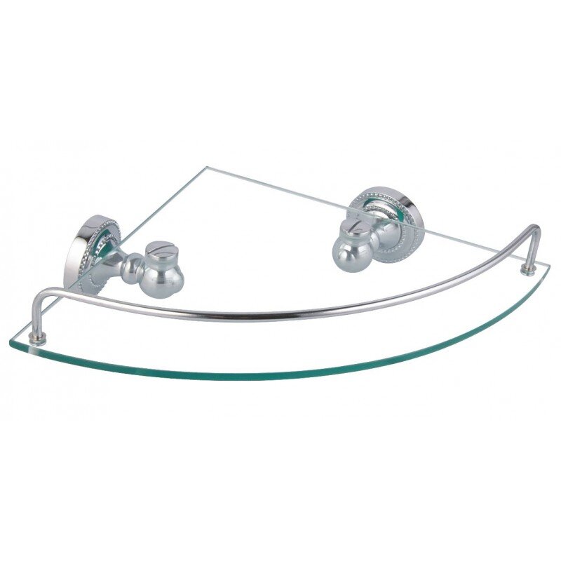 Изображение товара Полка Fixsen Style FX-41103A угловая стеклянная хром для ванной