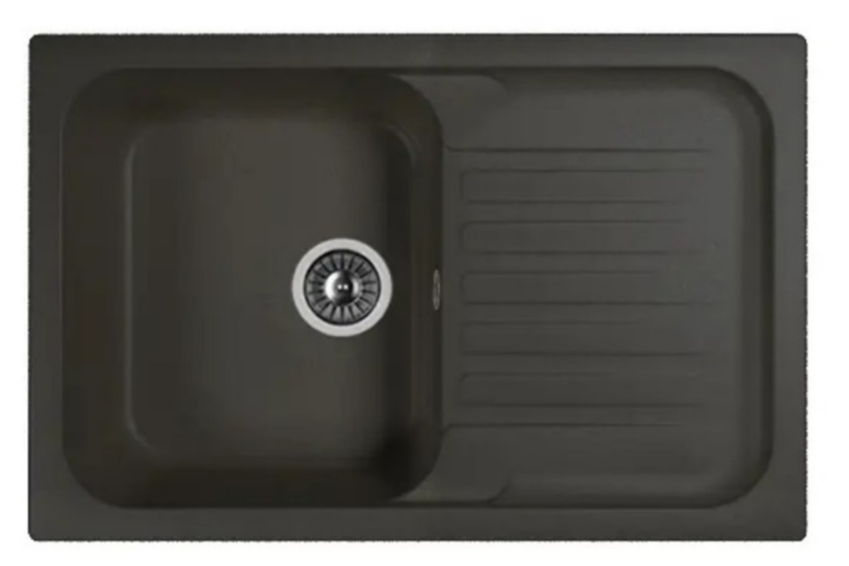 Изображение товара Мойка кухонная Dr. Gans Адель из литьевого мрамора 78 см серый цвет