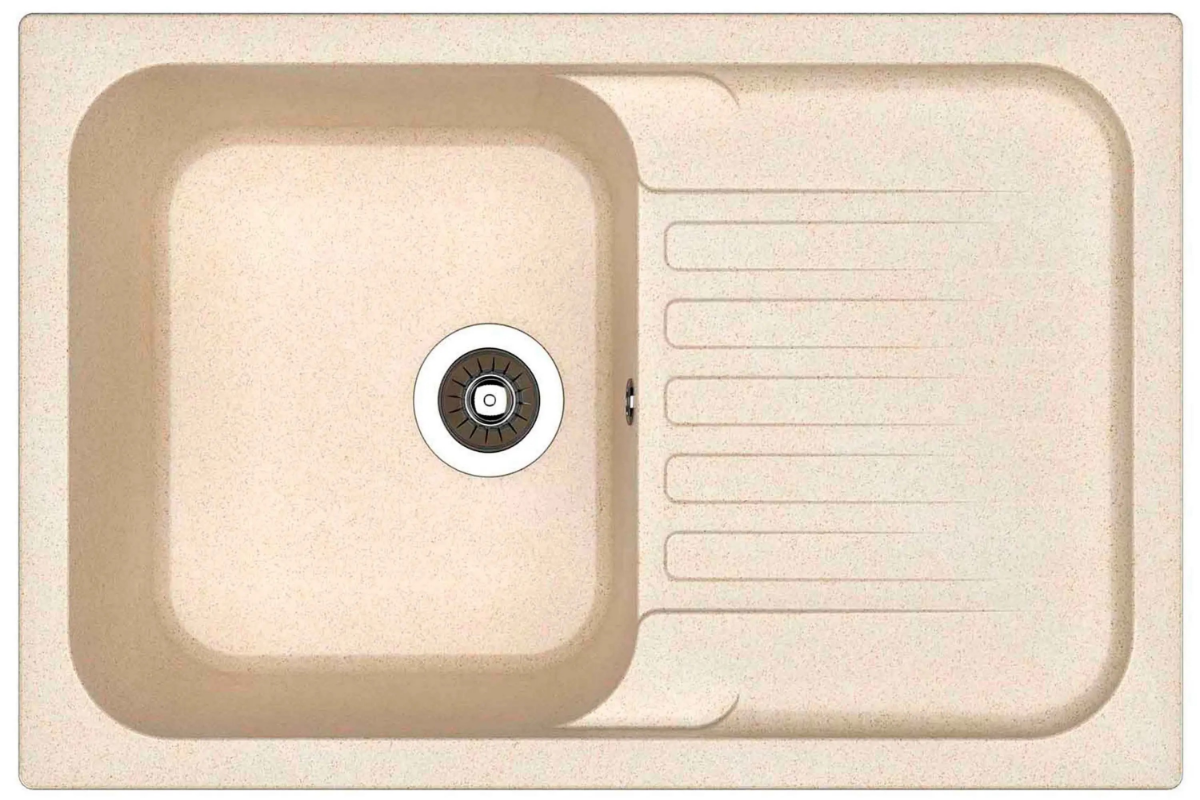 Изображение товара Кухонная мойка Dr. Gans Адель из литьевого мрамора 78 см матовая бежевый