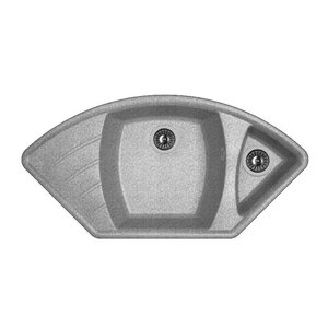 Изображение товара Кухонная мойка Dr. Gans Габи 25.050.E1015.409, 101.5 см, литьевой мрамор, базальт