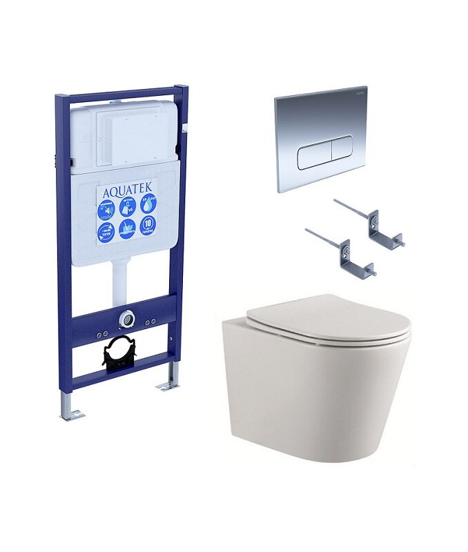 Изображение товара Инсталляция Aquatek Standard 50 для подвесного унитаза Вега с двойным сливом
