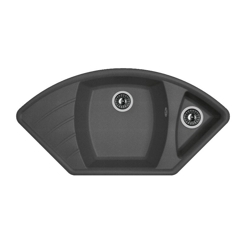 Изображение товара Кухонная мойка Dr. Gans Габи 25.050.E1015.411 101.5 см угловая искусственный мрамор графит
