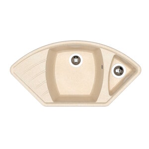 Изображение товара Кухонная мойка Dr. Gans Габи 25.050.E1015.403 из искусственного мрамора, угловая, латте