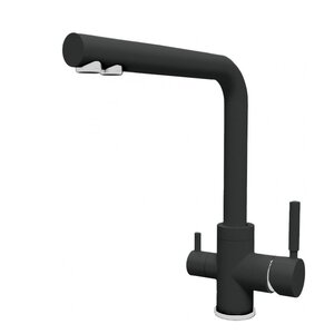 Изображение товара Смеситель для кухонной мойки Dr. Gans Акцент Dg 339.06H.2123.411, с подключением к фильтру, графит