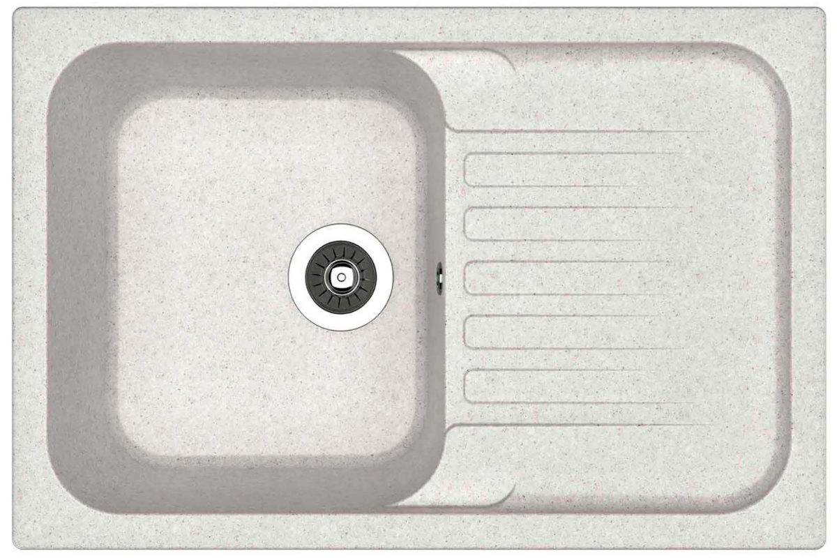 Изображение товара Мойка кухонная Dr. Gans Адель 78 см литьевой мрамор серый, врезная