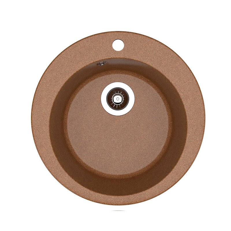 Изображение товара Круглая кухонная мойка из литого мрамора Dr. Gans Гала 51 см терракота