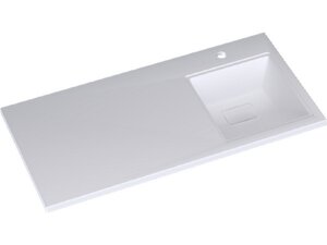 Изображение товара Раковина Florentina Беллиссимо 100R 10.380.R100.001, над стиральной машиной, литьевой мрамор Cast Marble, крыло слева, белая