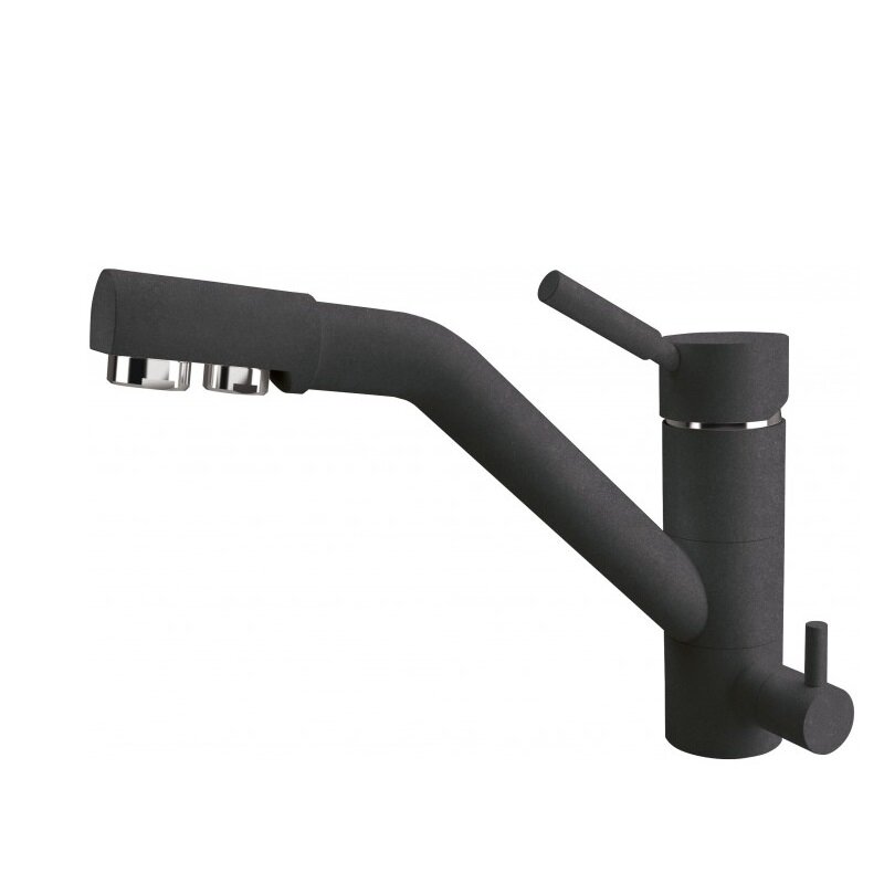 Изображение товара Смеситель для кухонной мойки Dr Gans Дуэт с подключением к фильтру графит