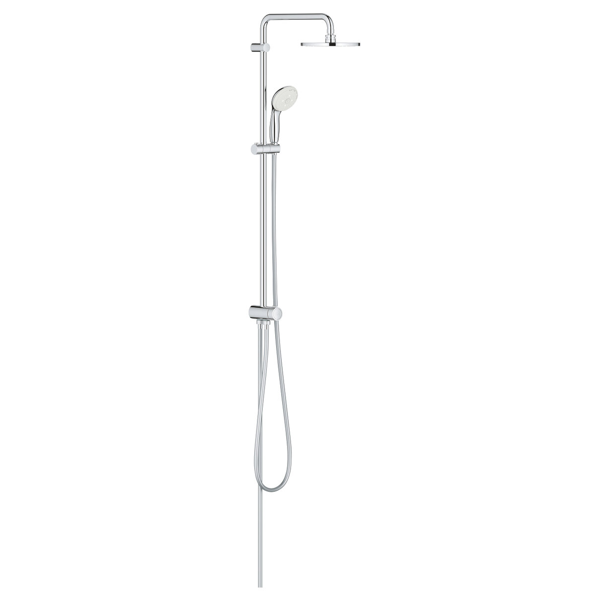 Изображение товара Душевой гарнитур Grohe New Tempesta System 200 26452001 (26452000) с верхним душем и переключателем, 4 режима струи