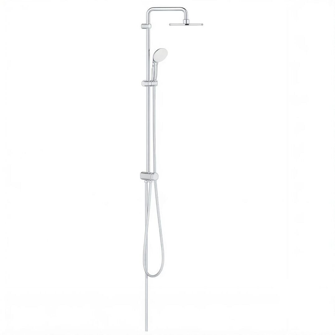 Изображение товара Душевой гарнитур Grohe New Tempesta System 200 26452001 (26452000) с верхним душем и переключателем, 4 режима струи Изображение товара Душевой гарнитур Grohe New Tempesta System 200 26452001 (26452000) с верхним душем и переключателем, 4 режима струи