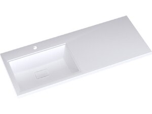 Изображение товара Раковина Florentina Беллиссимо 120L 10.380.L120.001, над стиральной машиной, литьевой мрамор Cast Marble, крыло справа, белая