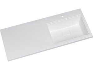 Изображение товара Раковина Florentina Беллиссимо 120R 10.380.R120.001, над стиральной машиной, литьевой мрамор Cast Marble, крыло слева, белая