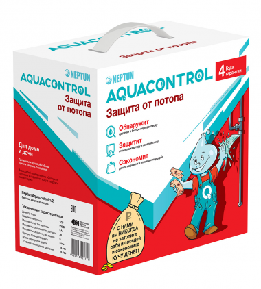 Изображение товара Система контроля протечки воды Neptun Aquacontrol 2153588 1/2 дюйма