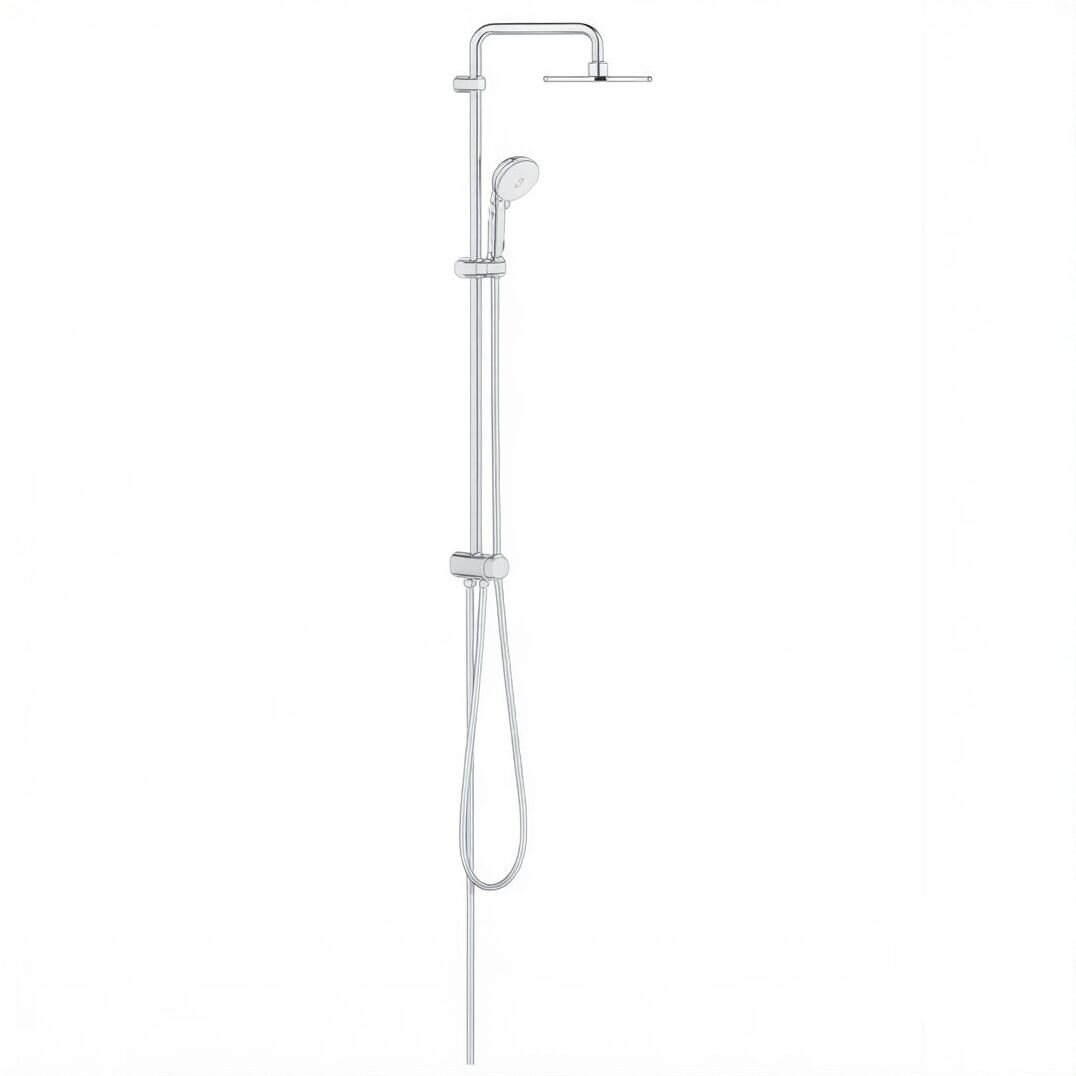 Изображение товара Душевой гарнитур Grohe New Tempesta Rustic 200 26454001 (26454000) с верхним душем и переключателем, 4 режима струи Изображение товара Душевой гарнитур Grohe New Tempesta Rustic 200 26454001 (26454000) с верхним душем и переключателем, 4 режима струи