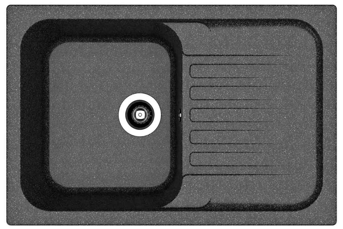 Изображение товара Кухонная мойка Dr. Gans Адель из литьевого мрамора 78 см черная