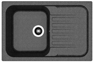 Изображение товара Кухонная мойка Dr. Gans Адель из литьевого мрамора 78 см черная