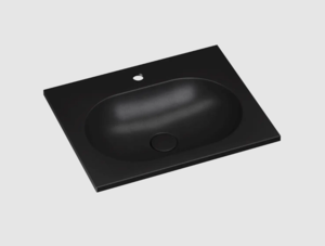 Изображение товара Раковина Florentina Гавана 10.260.00600.302, 60 см, кварцевый композит, антрацит