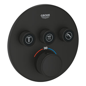Изображение товара Термостат Grohe Grohtherm Smartcontrol 29508KF0 в фантомном черном для ванны и душа