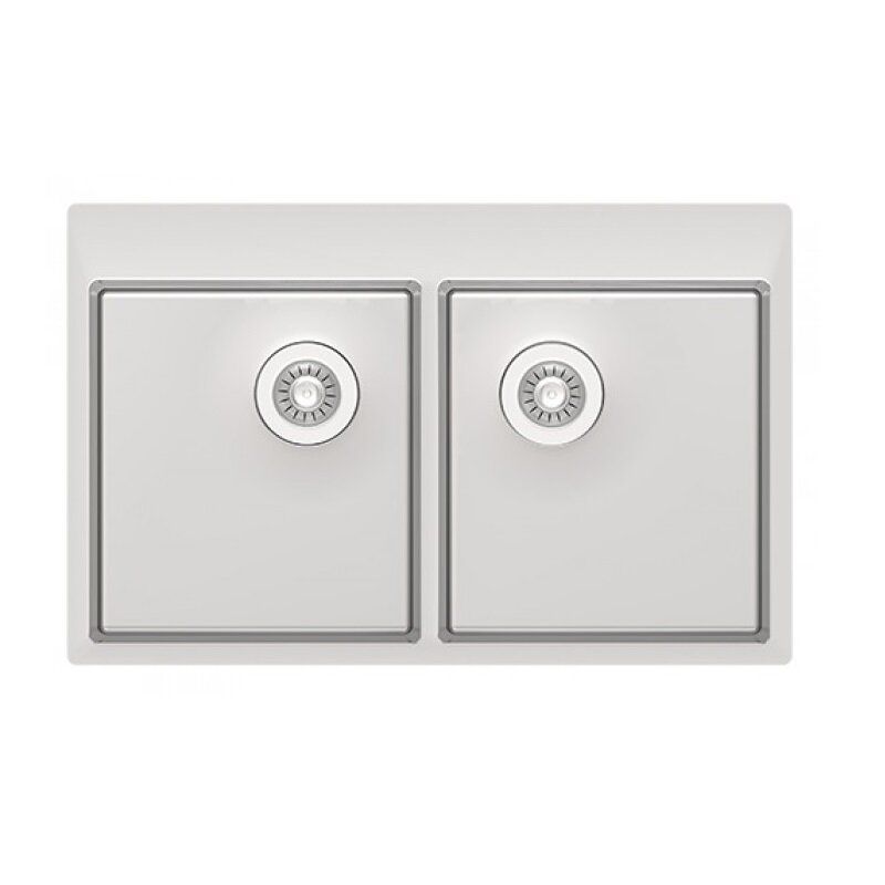 Изображение товара Мойка кухонная Florentina Логика 80x51 см из нержавеющей стали с двумя чашами Изображение товара Мойка кухонная Florentina Логика 80x51 см из нержавеющей стали с двумя чашами
