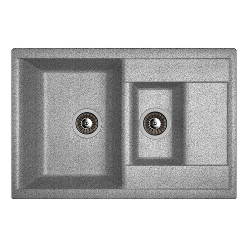 Изображение товара Мойка кухонная Dr. Gans Астра из литьевого мрамора 76 см, серый