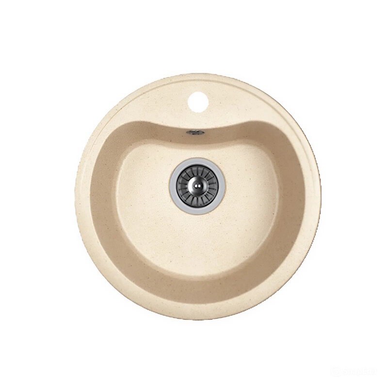 Изображение товара Кухонная мойка Dr. Gans Дора из искусственного мрамора диам. 9 см, бежевый