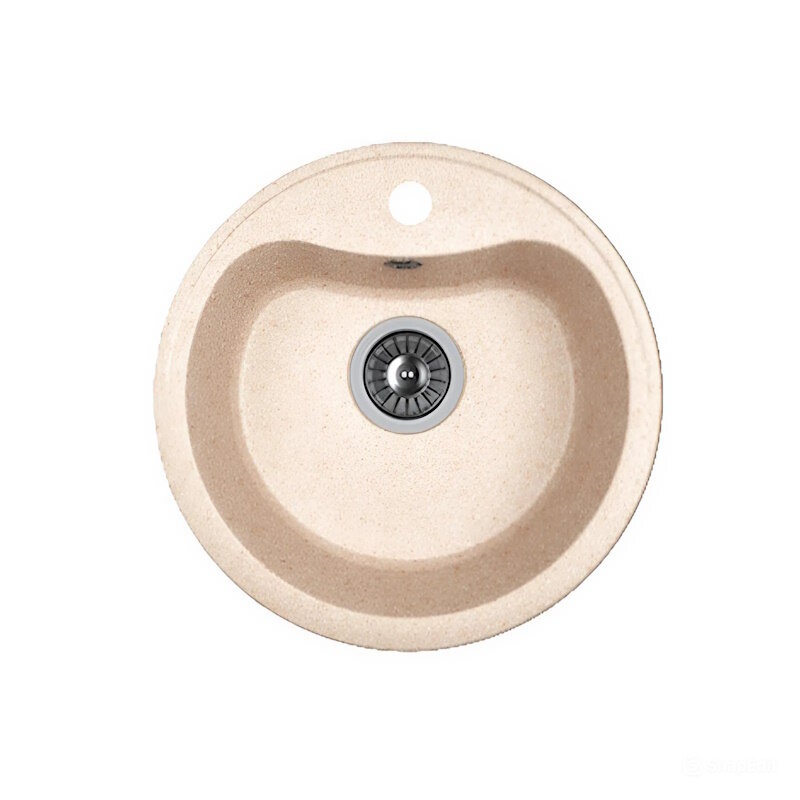 Изображение товара Кухонная мойка Dr. Gans Дора 25.015.B0435.403 из литьевого мрамора 43.5 см латте