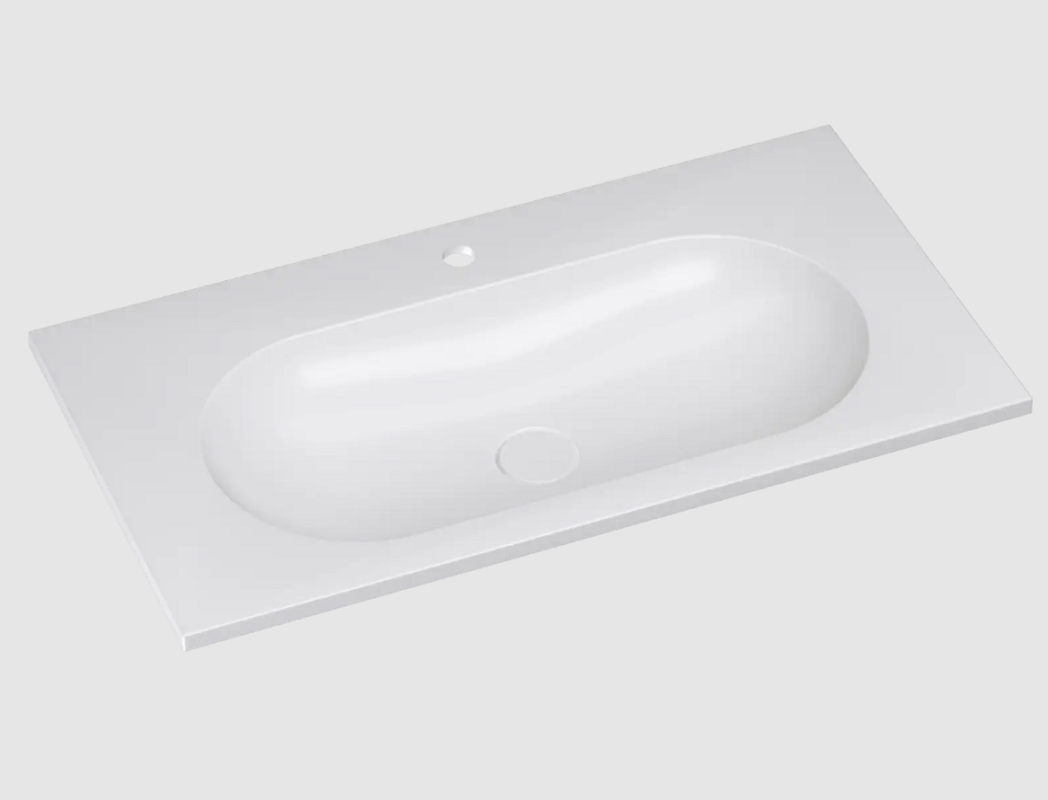 Изображение товара Раковина Florentina Гавана 10.260.00900.001, 90 см, литьевой мрамор Cast Marble, белая