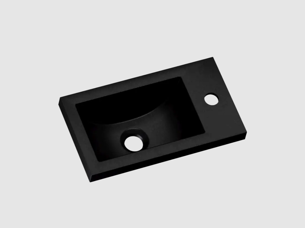 Изображение товара Раковина Florentina Гавана 40 см кварцевый композит правая антрацит