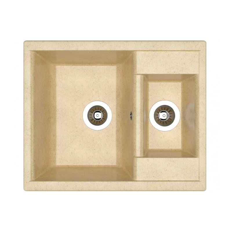 Изображение товара Мойка кухонная Dr. Gans Астра из литьевого мрамора 62 см, бежевый, накладная