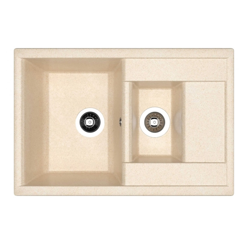 Изображение товара Кухонная мойка Dr. Gans Астра 76 см из литьевого мрамора бежевого цвета