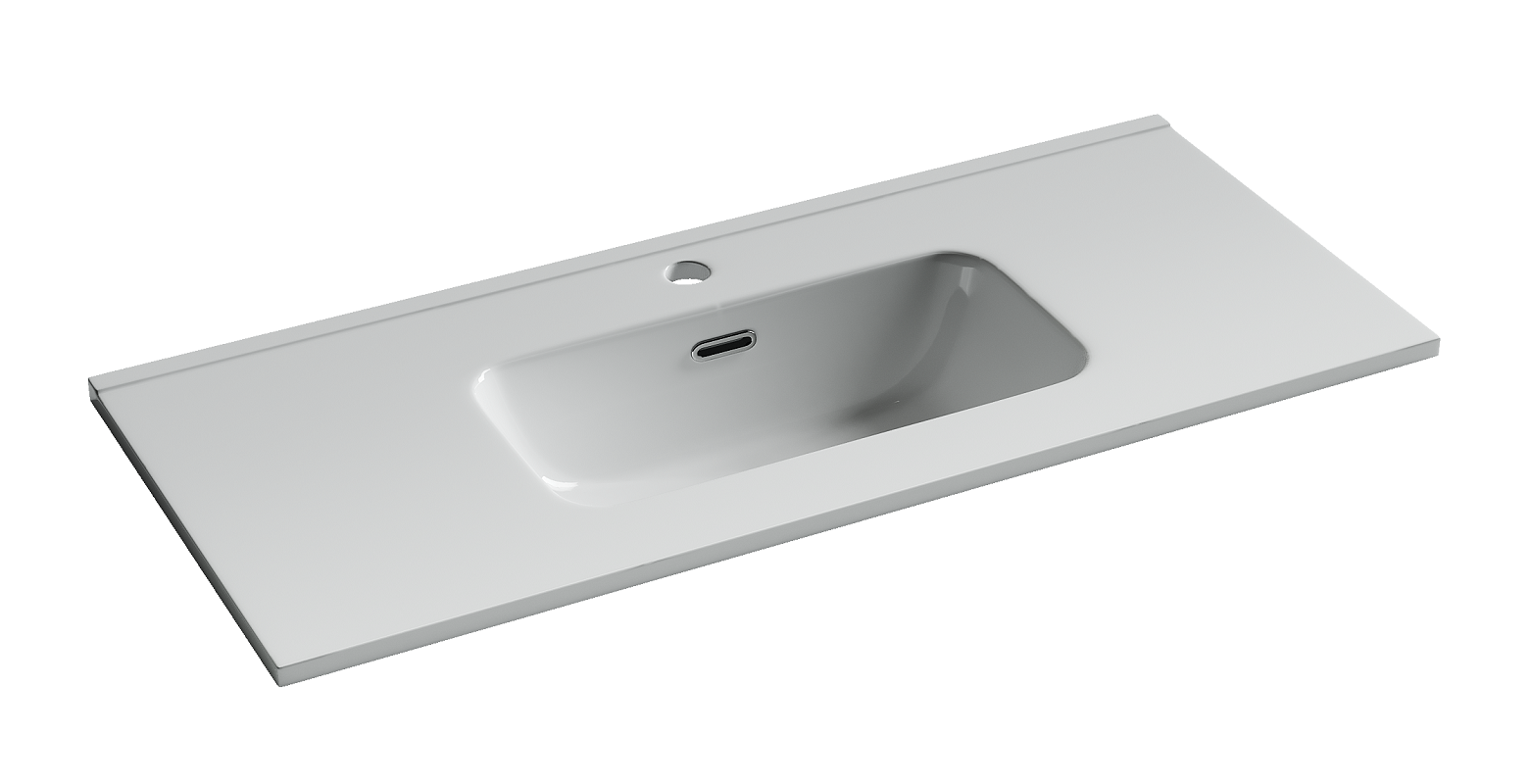 Изображение товара Раковина Sancos Compact CN7030, 90 см, фарфор, белая