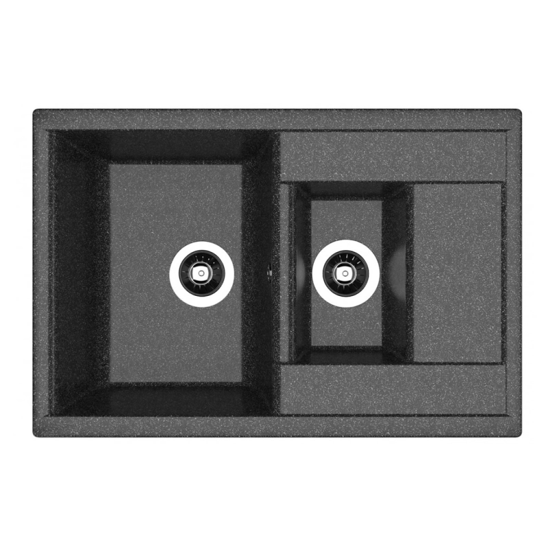 Изображение товара Мойка кухонная Dr. Gans Астра 76 см из литьевого мрамора черная