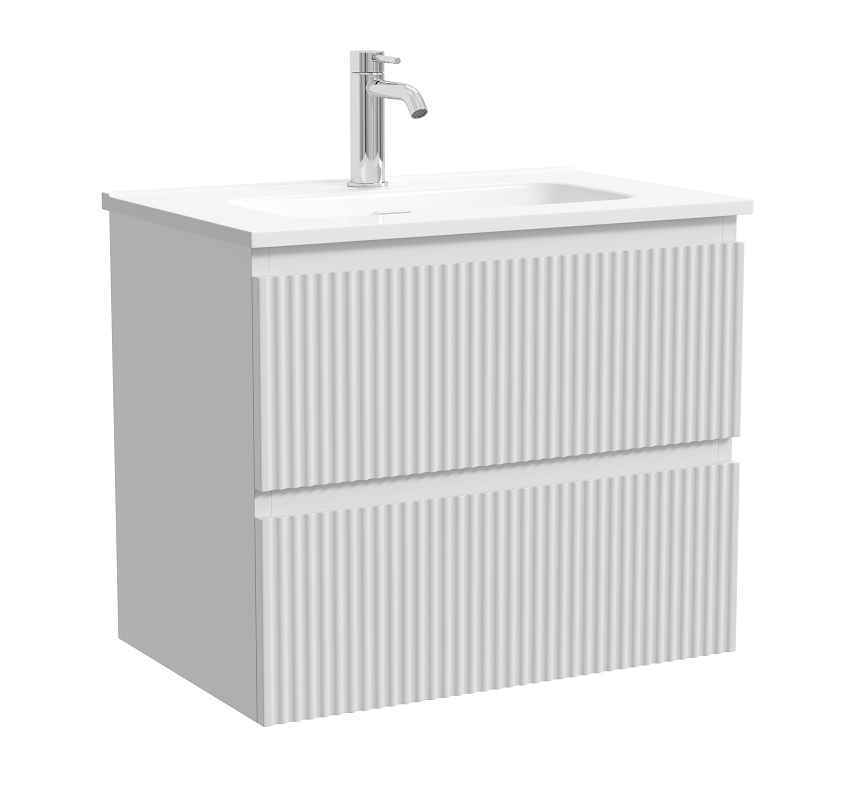 Изображение товара Тумба под раковину Sancos Snob R 60 см подвесная белая МДФ