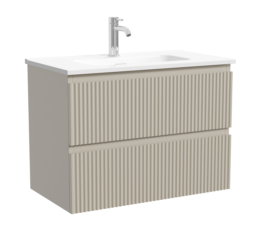 Изображение товара Тумба под раковину Sancos Snob R 70 см подвесная бежевый матовый Изображение товара Тумба под раковину Sancos Snob R 70 см подвесная бежевый матовый