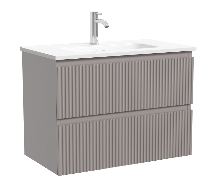 Изображение товара Тумба под раковину Sancos Snob R 70 см, подвесная, матовая серая