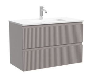 Изображение товара Тумба под раковину Sancos Snob R SNR80/39SM, 80 см, подвесная, Doha Soft