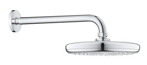 Изображение товара Верхний душ Grohe Tempesta 210 мм, 1 режим струи, с держателем, хром, 26412000/26411000