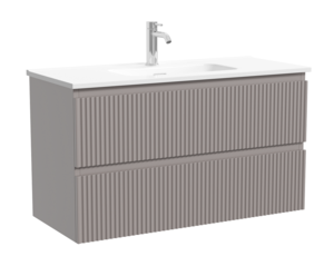 Изображение товара Тумба под раковину Sancos Snob R SNR90/39SM, 90 см, подвесная, Doha Soft