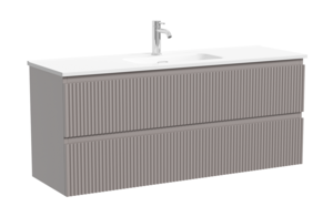 Изображение товара Тумба под раковину Sancos Snob R SNR120/39SM, 120 см, подвесная, Doha Soft