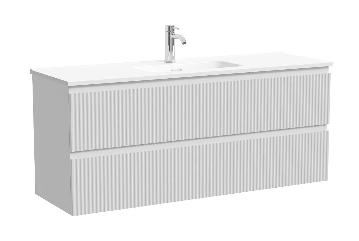 Изображение товара Тумба под раковину Sancos Snob R 120 см подвесная белая МДФ