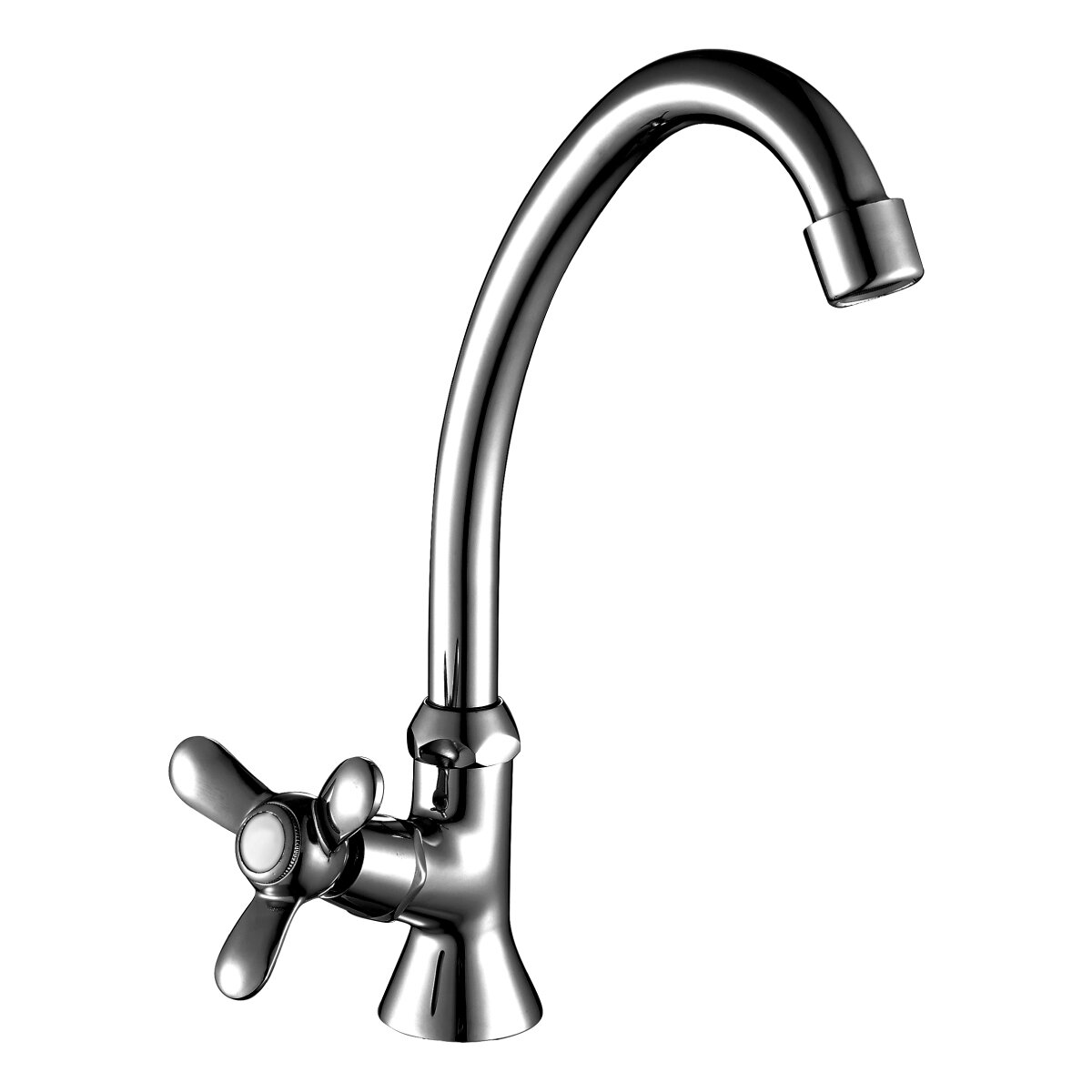 Изображение товара Кран для кухонной мойки Rossinka Q02-60U, холодная вода, хром, 7 лет гарантии