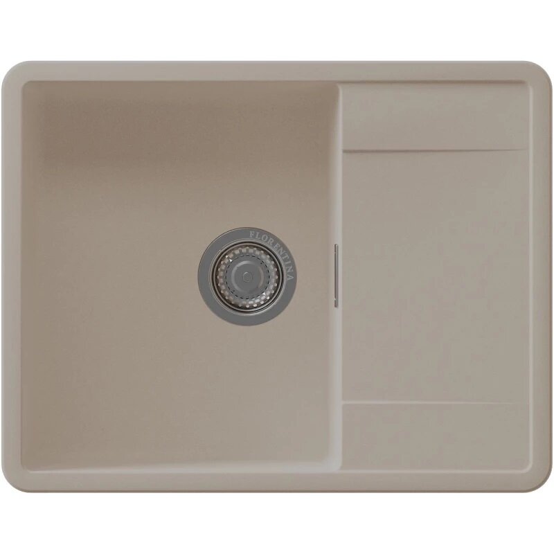 Изображение товара Кухонная мойка Florentina Пьемонт 650 из искусственного кварца бежевый матовый стильная и прочная