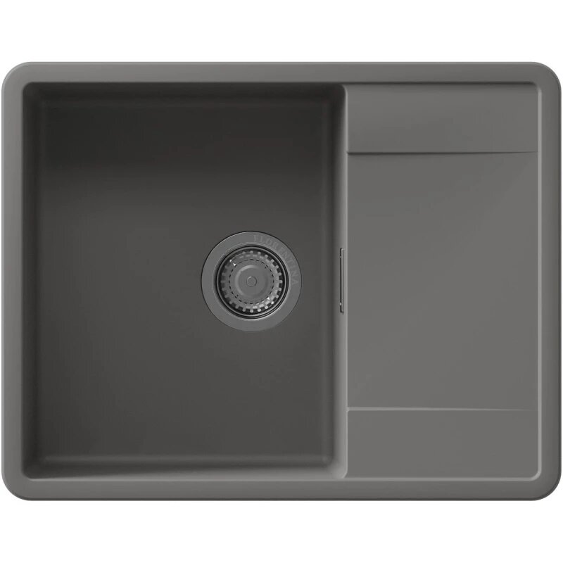 Изображение товара Мойка кухонная из искусственного кварца Florentina Пьемонт 65x51 см серый шелк