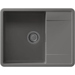 Изображение товара Мойка кухонная из искусственного кварца Florentina Пьемонт 65x51 см серый шелк