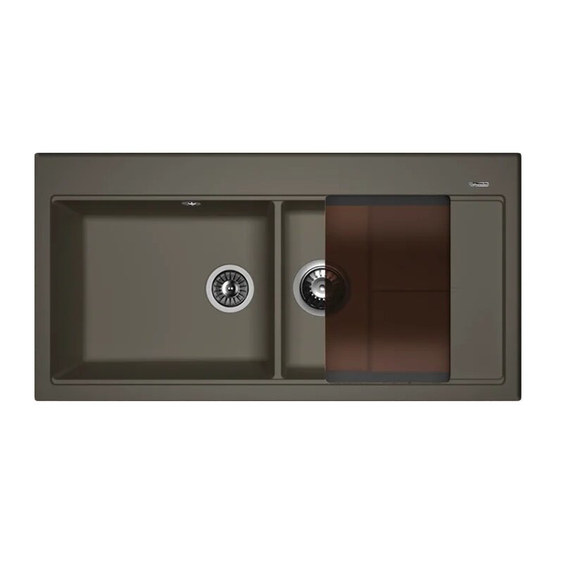Изображение товара Кухонная мойка Florentina Россана из искусственного кварца антрацит с разделочной доской