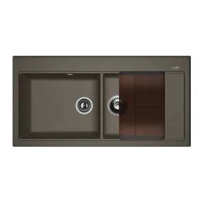 Изображение товара Кухонная мойка Florentina Россана из искусственного кварца антрацит с разделочной доской